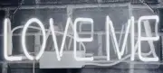 Love Me White Acrylic 17" Neon Light Sign Lamp Bedroom Home Room Wall Decor