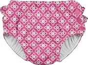 i play. Mix and Match Ruffle Snap Reusable Absorbent Swimsuit Diaper for 2 to 3 Year Kids, Hot Pink, 3T