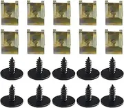 HDVCRNBAVW 20PCS Auto Fastener Compatible with BMW Hex Head Tapping Socket Bolt Screw Clips Undertray Splash Guard Self-Tapping Hex Bolts with Washer Fasteners and Clips