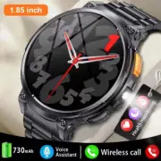 Mens 185 HD Smartwatch with LED Flashlight BT Call