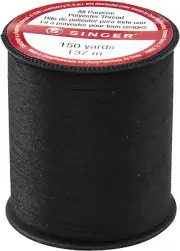 Singer60110All Purpose Polyester Thread, 150 Yards, Black