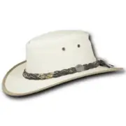 Barmah Hats Foldaway Deer Leather Hat - Item 2053
