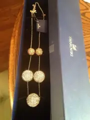$480 SWAROVSKI Ladies PIN-UP CRYSTAL RHINESTONE NECKLACE New In Box w/tag
