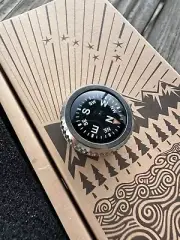 NEW BRUSHED Silver Prometheus Design Werx (PWD) Wrist Compass Expedition 2.0
