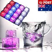 Light-up LED Ice Cubes Multicolor Liquid Sensor Water Activated Glowing Cube AU