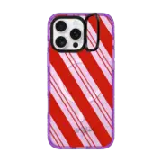iPhone 16 Pro Max Impact Ring Stand Case MagSafe Compatible Candy Cane Design, 1 (Christmas Case)
