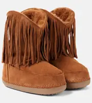 [Inuikii] Inuikii Cowboy Fringes suede snow boots AU 7 brown