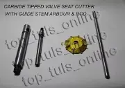 4x CARBIDE TIPPED VALVE SEAT CUTTER 1.11/16+2.1/4,45 DEG +8.5 mm GUIDE + T ARBOR