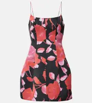 [Blumarine] Blumarine Printed satin minidress AU 8 black