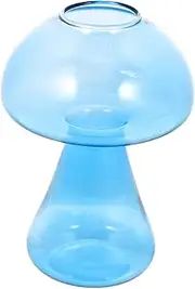 HAKIDZEL Stained Glass Vase Office Desk Decor Vases Retro Decor Vase Lovely Flower Arrangement Glassware Blue Glass