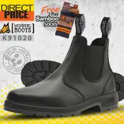 Mongrel K9 Work Chelsea Boots Mens Black Elastic Sided Casual Non Safety K91020