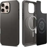 [Spigen] Thin Fit MagFit for iPhone 16 Pro Max Case, Compatible with MagSafe Magnetic Ring, Air Cushion Bumper Technology Exact Fit Hybrid PC & TPU Structure Raised Edge Cover - Gunmetal