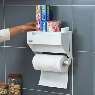 韓國保鮮膜收納置物架廚房紙巾架吸盤用紙架冰箱掛架紙巾盒免打孔
