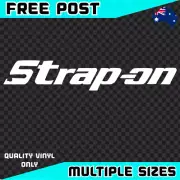 Strap On Sticker Decal Vinyl Car Ute Window Funny 4x4 Tool Box Sidchrome Rude