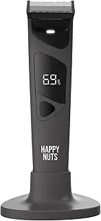 HAPPY NUTS The Ballber Pro Electric Groin & Body Hair Trimmer for Men - Mens Body Groomer Kit for Privates - Waterproof Shaver for Hard to Reach Areas