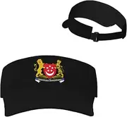 [Generic] National Emblem of Singapore Sun Visor Hats Singaporean Sunscreen Visor Cap for Sport Beach Tennis Golf Running Hiking