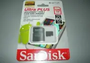New SanDisk Ultra PLUS microSDXC UHS-I Card 128 GB