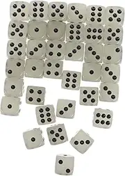 Hohopeti 36pcs Glow Dark Acrylic Dices Light Up Six Sided Dices for Board Games and Party Fun Game Props