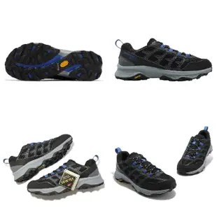 【MERRELL】戶外鞋 Moab Speed XTR GTX 男鞋 黑藍 防水 襪套 塑膠再生材質 黃金大底 登山鞋(ML067091)