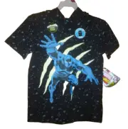 Boy's Short set Hoodie Black Panther Marvel Glow in the Dark size 5