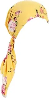 [DuBom] Pre-Tied Bandana Turban Hat Chemo Cancer Headscarf Headwraps Headwear for Women Hair Cover Hat