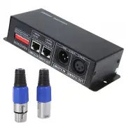 3 Channel DMX Decoder Controller DC 12V-24V 8A/CH for RGB LED Strip Light C1A3