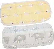 Hohopeti 2Pcs Lengthen Absorbent Burp Cloth Stroller Handle Cotton Accessory for Comfort and Protection Random Style for Strollers and Teething Needs