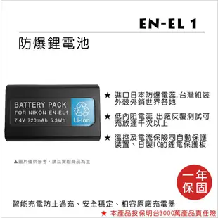 【ROWA 樂華】FOR NIKON EN-EL1 ENEL1 相機 鋰電池 5700 8700 880 885 995