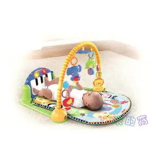 @米米的窩@專業玩具租賃 Fisher-Price 費雪 多功能踢踢腳鋼琴遊戲毯 可愛動物小鋼琴健身器 燈光版 [出租]