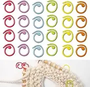 Stitch Marker Ring 20PCS Upgraded - Small Counter Stitch Markers Clip DIY Knitting Tools Crochet Locking Sewing Accessories Mixed Color Plastic Knit Counting Split Ring
