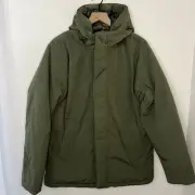 NWT Abercrombie & Fitch Puffer Green Coat Wind Water Resistant Men's Large