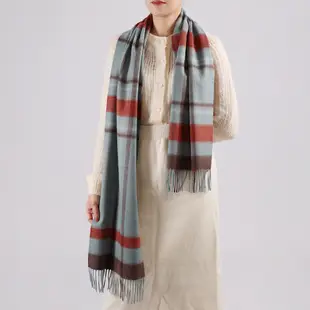 復古藍紅｜經典格紋 圍巾/披肩 BANNIES 喀什米爾圍巾 羊絨 披肩/圍巾 專櫃