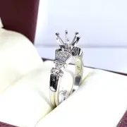 0.35 ct Diamond Semi Mount Engagement Ring in Platinum