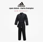 Adidas Adi-Open Dobok New TaeKwonDo Black Uniform,TKD, KukKiwon,Korea Sport