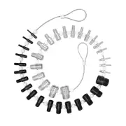 Nut & Bolt Thread Checker (Inch & Metric) - 36 Male/Female Gauges - 19 Inch &...
