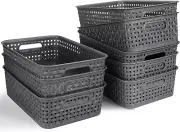 Jabykare 8 Pack Plastic Storage Baskets for Home Storage & Organisation- Storage