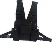 [MOKKHNB] Multi Function Hip Hop Bag Vest Pouch Lightweight Utility Chest Bag for Outdoor Sports Travel Daily Use present for Men