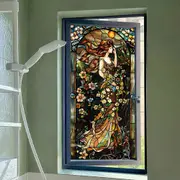 Static Cling Window Film Frosted Stained Glass Sticker Fairy Decor Glass Privacy Film