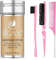 APCKFLEE Hair Wax Stick, 3 PCS Edge Control Brush Hair Slick Stick, Wax Stick for Hair, Bristle Brush for Flyaways, Teasing Brush for Hair Styling for Baby Hair & Flyaways and Edge Frizz Hair (Pink)