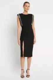 SASS AND BIDE EMBELLISHED DRESS in Black RRP$350 size M