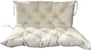 Waterproof Outdoor Garden Patio Bench Cushion Washable Seat Pad 2 3 Seater Swing Chair Backrest Lounger Pad White 150x50x50cm