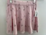 Old Navy Toddler Girls Allover Bow Elastic Waist Pull On Skirt Pink Pirouette 4T