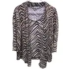 JM Collection Petite Animal Print Matching Set Tank Top with Cardigan Sz PM NWT