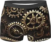 [EdWal] Cool Steampunk Gears print Soft Men's Underwear Boxer Briefs Comfortable Underwear Boxer Briefs for Men 1Pack