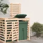 Wheelie Bin Storage Outdoor Bin Storage Garden Bin Store Solid Wood Pine vidaXL
