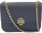 Tory Burch 138724 Britten Pebbled Moose Leather With Gold Hardware Medium Women's Adjustable Shoulder Bag