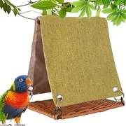 Bird Hut | Bird Swing Hammock,Imitate Rattan Swing, Bite Resistant, Pet Supplies for Budgies Parakeet Lovebirds Indoor Use