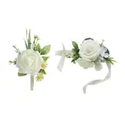 Bridesmaids Wedding Corsage Party Wrist Flower Corsage Groomsmen Boutonniere
