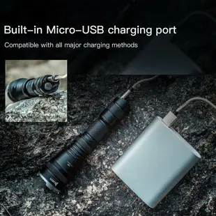 【錸特光電】WUBEN L60 1200流明 可變焦 戰術手電筒 標配18650 鋰電池 USB充電 CREE LED