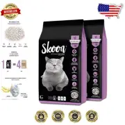 Natural Lavender Scented Cat Litter - 2 Bags of Non-Clumping Diatom Pebbles